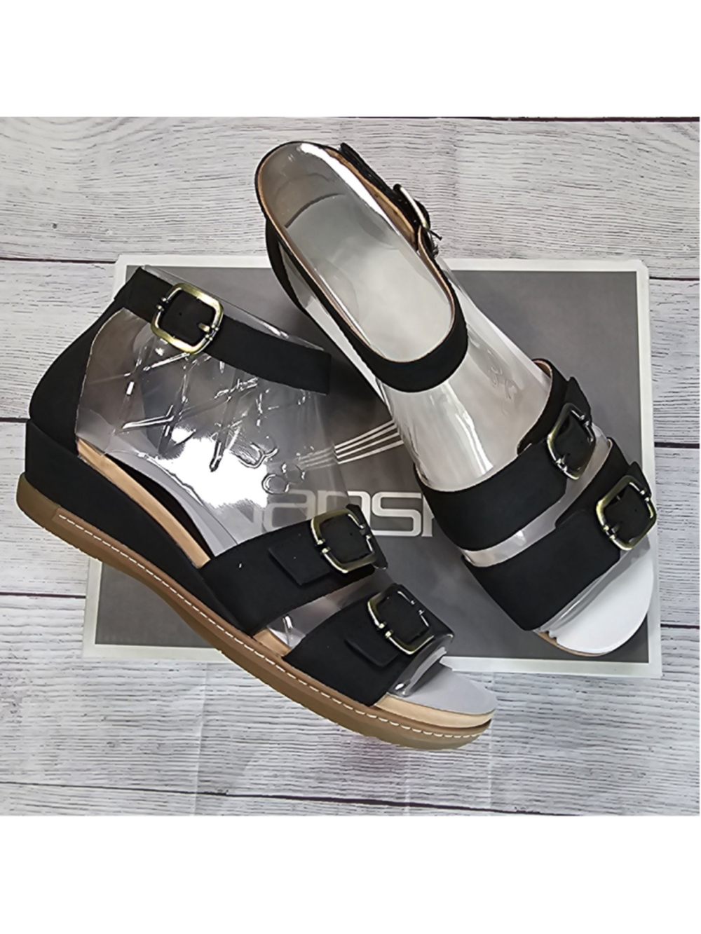 Dansko sz 38 Astrid Milled Nubuck, back/buckle accents, open toe sandal